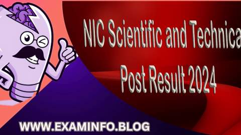 NIC Scientific and Technical Post Result 2024